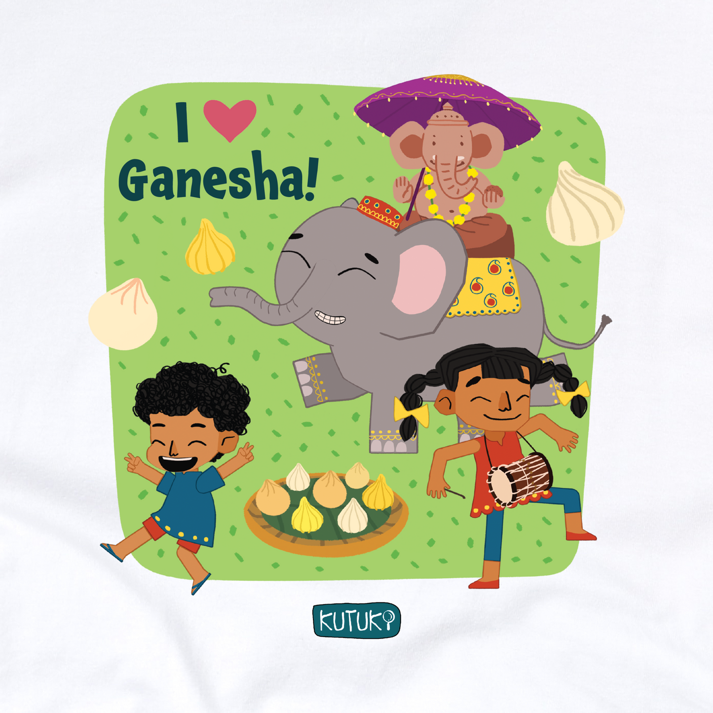 Kids T Shirt - I Love Ganesha