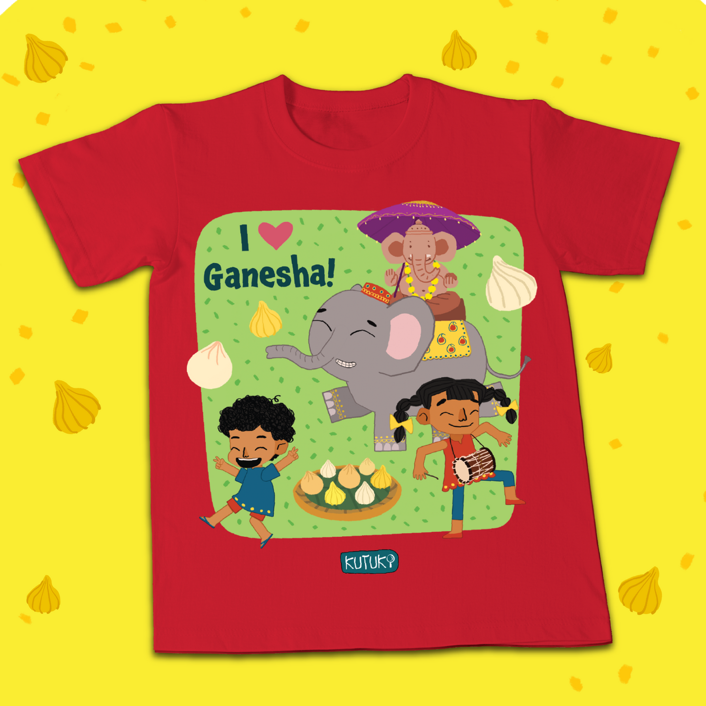 Kids T Shirt - I Love Ganesha