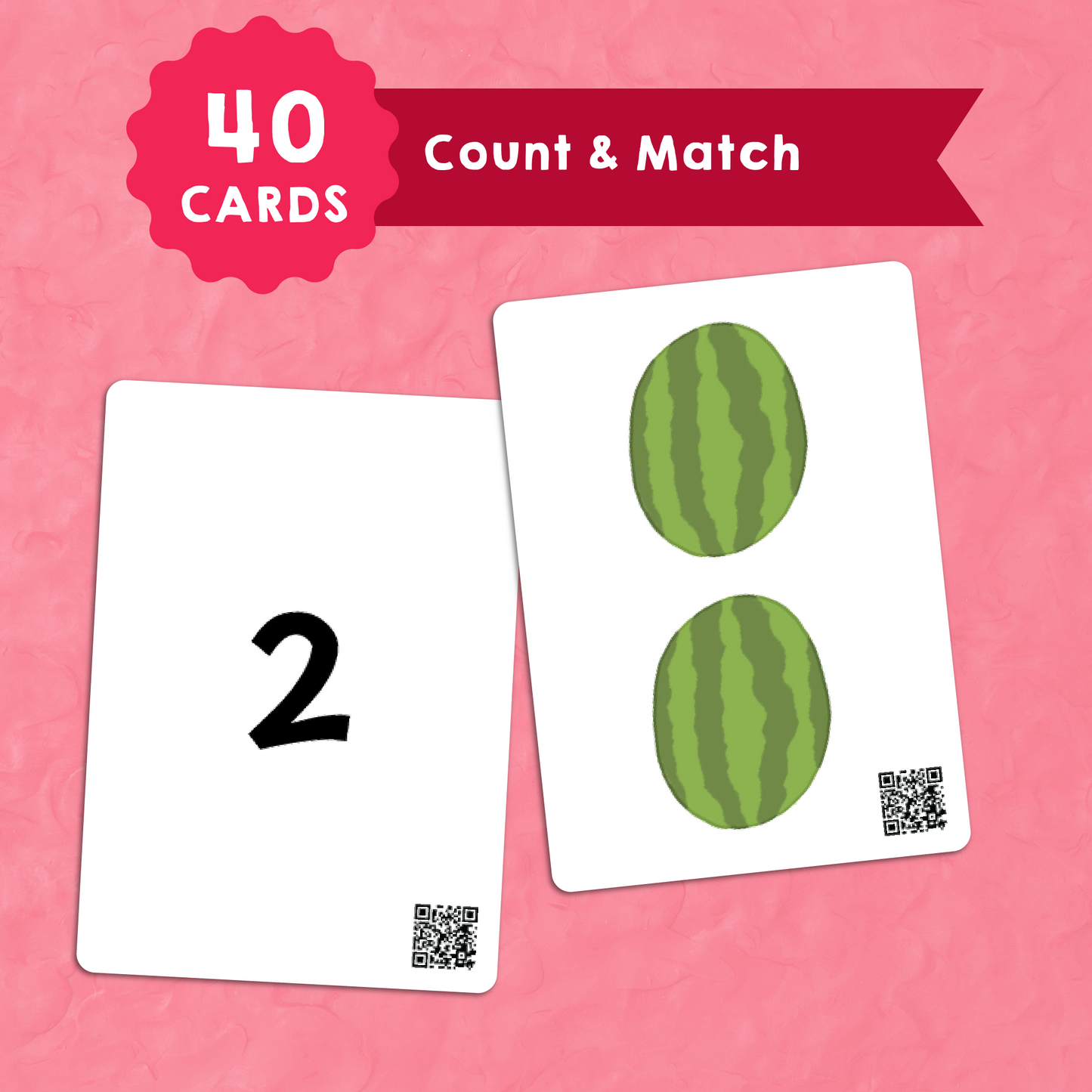 Flashcards - 1-20 Count and Match (40 Cards)