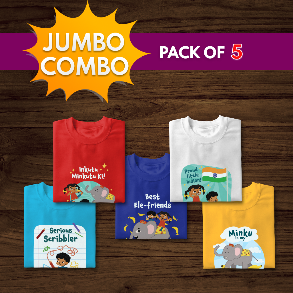 Jumbo Combo - Pack of 5 T Shirts